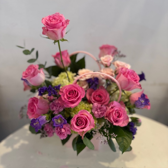 Bright pink roses