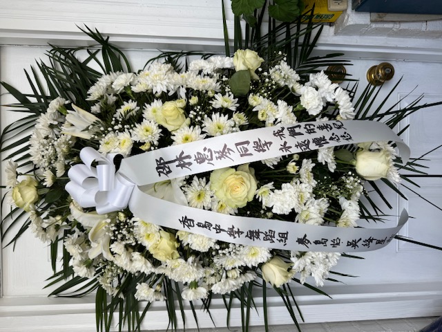 All white arrangement