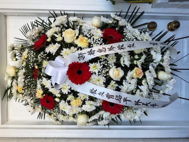 White and red roses
